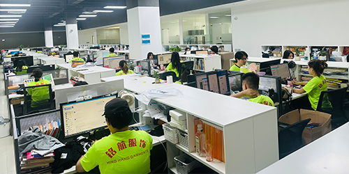 Discussion about custom apparel requirements and production planning.