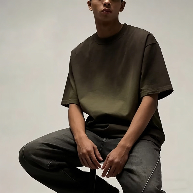 blank tshirts model sitting front view