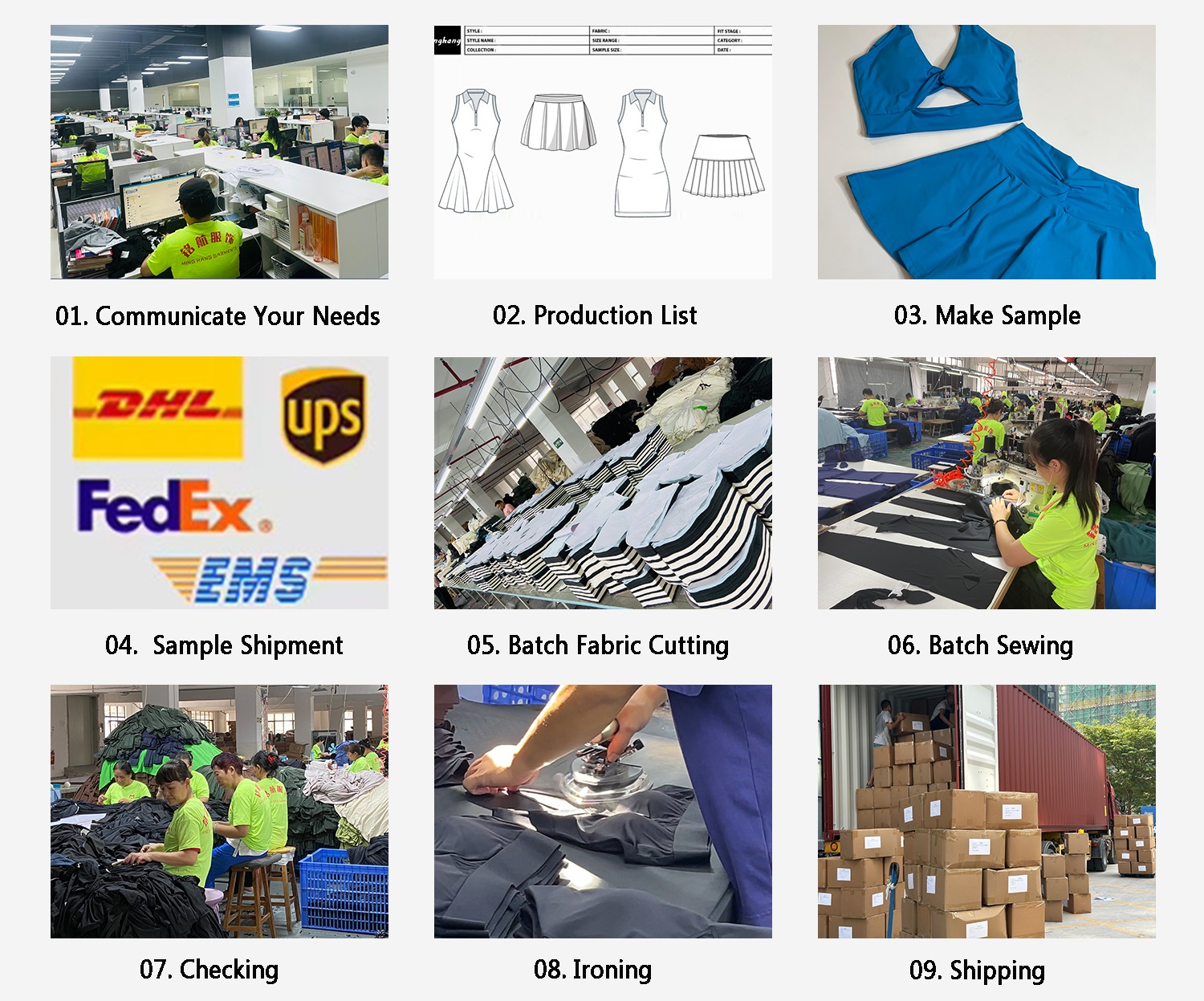 tennis wear manufacturer