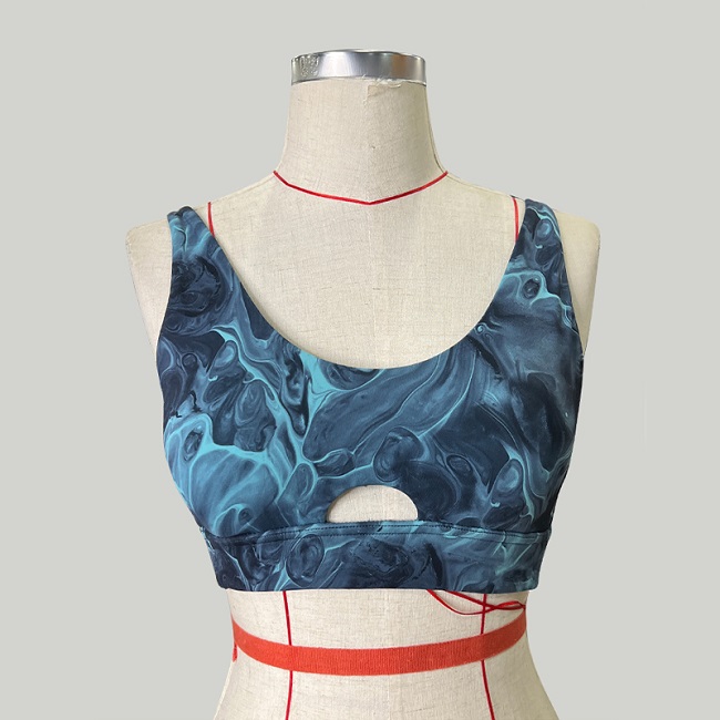 custom printed sports bra