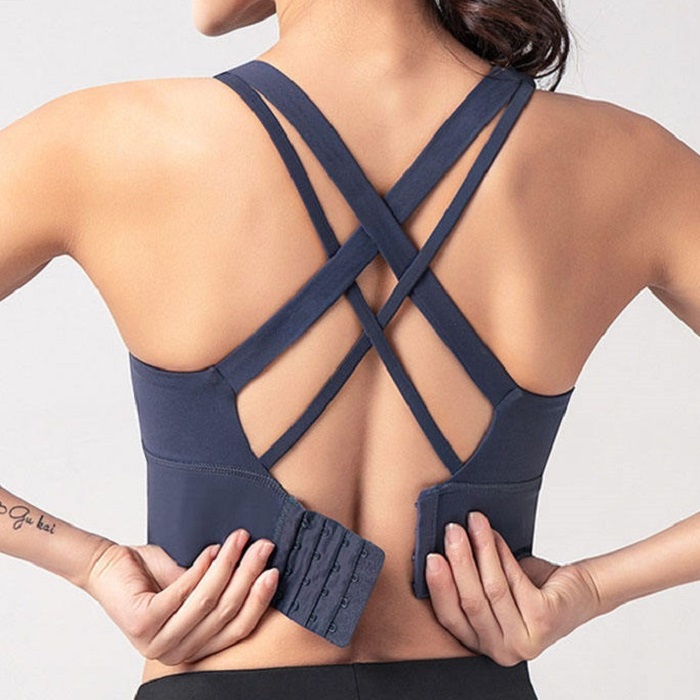 custom criss cross sports bra 