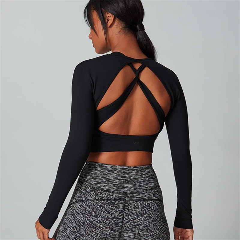 wholesale criss cross back yoga top